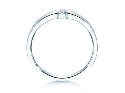 Verlovingsring Infinity Petite in 14K witgoud met diamant 0,09ct G/SI