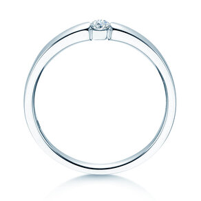 Verlovingsring Infinity Petite in 14K witgoud met diamant 0,09ct G/SI
