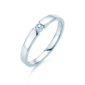 Verlovingsring Infinity Petite in 14K witgoud met diamant 0,09ct G/SI