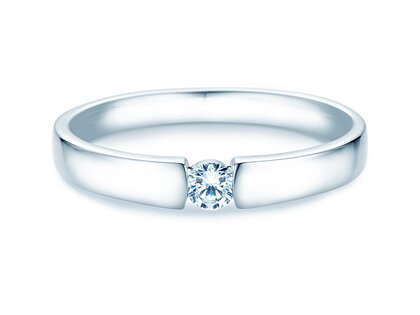 Verlovingsring Infinity Petite in 14K witgoud met diamant 0,13ct G/SI