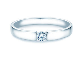 Verlovingsring Infinity Petite in 14K witgoud met diamant 0,13ct G/SI