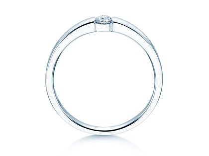 Verlovingsring Infinity Petite in 14K witgoud met diamant 0,13ct G/SI