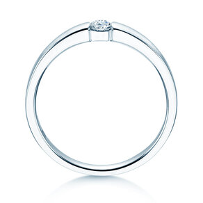 Verlovingsring Infinity Petite in 14K witgoud met diamant 0,13ct G/SI