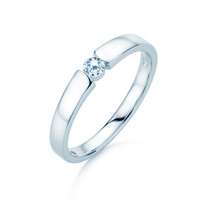 Verlovingsring Infinity Petite in 14K witgoud met diamant 0,13ct G/SI