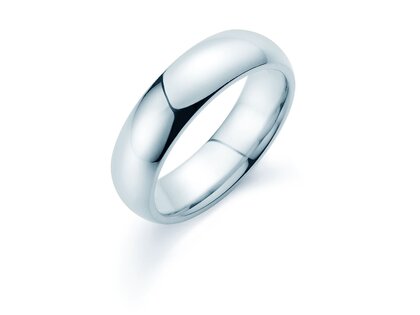 Model Classic 6mm in 14K witgoud gepolijst