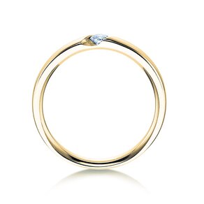 Verlovingsring Italic in 14K geelgoud met diamant 0,03ct H/SI