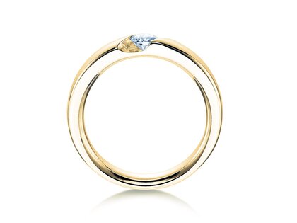 Verlovingsring Italic in 14K geelgoud met diamant 0,20ct H/SI
