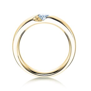 Verlovingsring Italic in 14K geelgoud met diamant 0,20ct H/SI