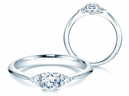 Verlovingsring Vivid Diamond in 9K witgoud met diamanten 0,43ct G/SI