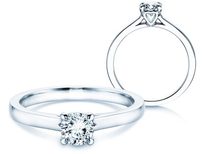 Verlovingsring Romance in 9K witgoud met Lab-grown diamant 0,50ct E/VS