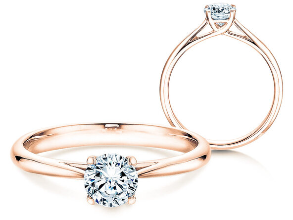 Verlovingsring Delight in 18K roségoud met Lab-grown diamant 0,50ct E/VS