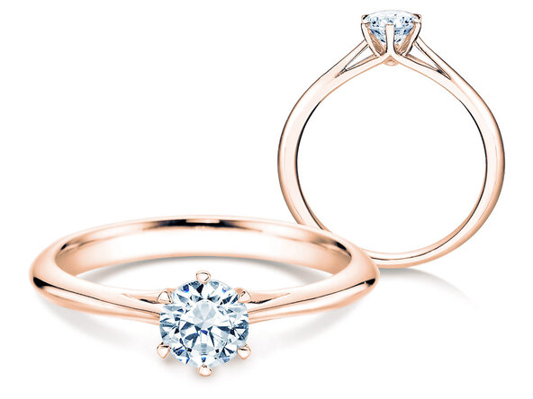 Verlovingsring Heaven 6 in 14K roségoud met Lab-grown diamant 0,50ct E/VS