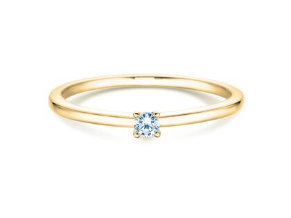 Verlovingsring Classic 4 in 14K geelgoud met diamant 0,05ct H/SI