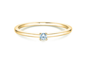 Verlovingsring Classic 4 in 14K geelgoud met diamant 0,05ct H/SI