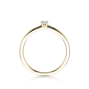 Verlovingsring Classic 4 in 14K geelgoud met diamant 0,05ct H/SI