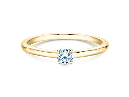 Verlovingsring Classic 4 in 14K geelgoud met diamant 0,15ct H/SI