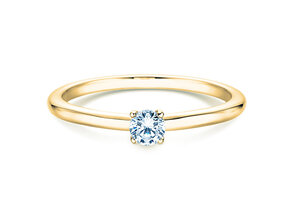 Verlovingsring Classic 4 in 14K geelgoud met diamant 0,15ct H/SI