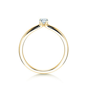 Verlovingsring Classic 4 in 14K geelgoud met diamant 0,15ct H/SI