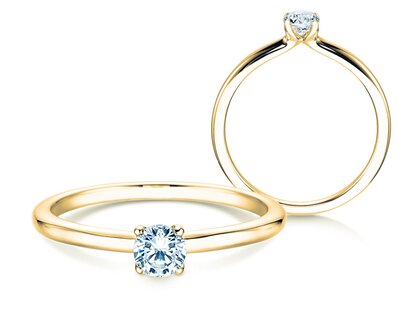 Verlovingsring Classic 4 in 14K geelgoud met diamant 0,25ct G/VS