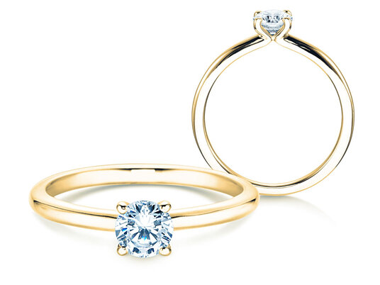 Verlovingsring Classic 4 in 14K geelgoud met diamant 0,40ct G/IF