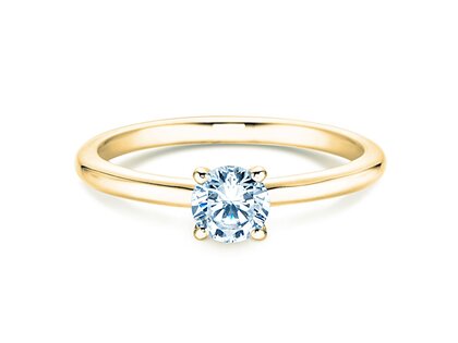 Verlovingsring Classic 4 in 14K geelgoud met diamant 0,40ct G/SI