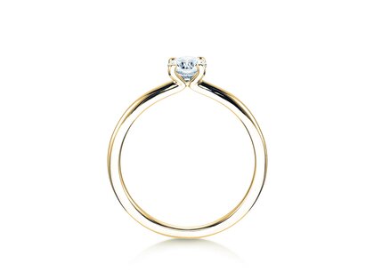 Verlovingsring Classic 4 in 14K geelgoud met diamant 0,40ct G/SI