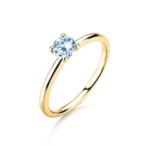 Verlovingsring Classic 4 in 14K geelgoud met diamant 0,40ct G/SI