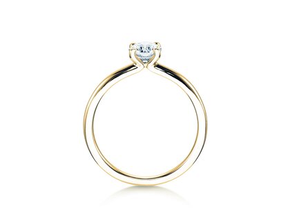 Verlovingsring Classic 4 in 9K geelgoud met Lab-grown diamant 0,50ct E/VS