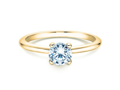 Verlovingsring Classic 4 in 18K geelgoud met diamant 0,60ct H/SI