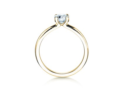Verlovingsring Classic 4 in 18K geelgoud met diamant 0,60ct H/SI