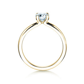 Verlovingsring Classic 4 in 18K geelgoud met diamant 0,60ct H/SI