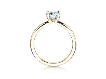 Verlovingsring Classic 4 in 14K geelgoud met Lab-grown diamant 0,75ct E/VS