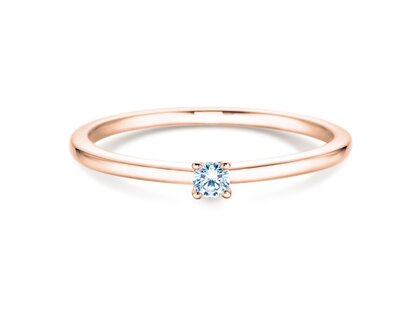 Verlovingsring Classic 4 in 14K roségoud met diamant 0,05ct G/VS