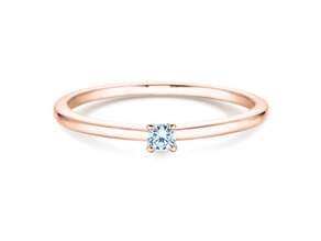 Verlovingsring Classic 4 in 14K roségoud met diamant 0,05ct G/VS