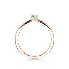 Verlovingsring Classic 4 in 9K roségoud met diamant 0,15ct H/SI