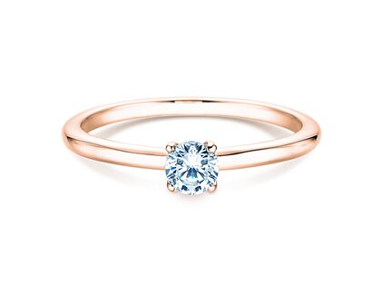 Verlovingsring Classic 4 in 9K roségoud met diamant 0,25ct H/SI