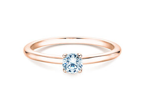 Verlovingsring Classic 4 in 9K roségoud met diamant 0,25ct H/SI
