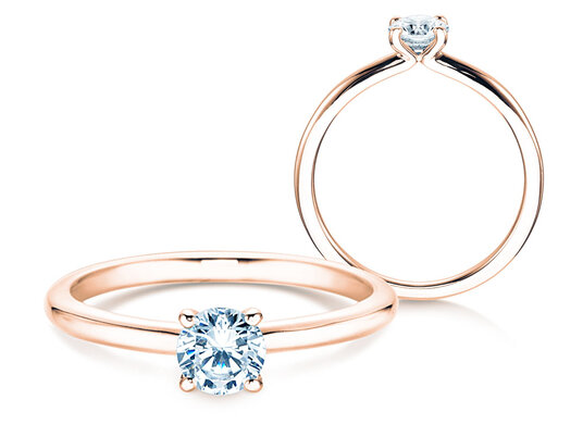 Verlovingsring Classic 4 in 18K roségoud met diamant 0,40ct G/IF