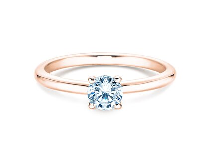 Verlovingsring Classic 4 in 18K roségoud met diamant 0,40ct H/SI