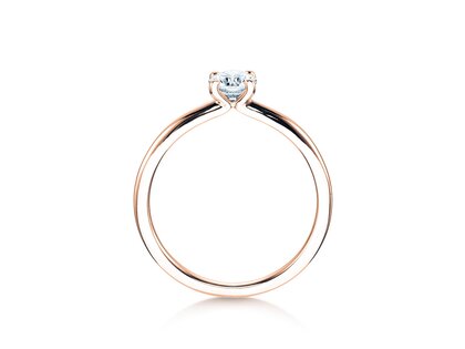 Verlovingsring Classic 4 in 18K roségoud met diamant 0,40ct H/SI