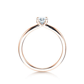Verlovingsring Classic 4 in 18K roségoud met diamant 0,40ct H/SI