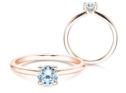 Verlovingsring Classic 4 in 18K roségoud met diamant 0,50ct G/SI