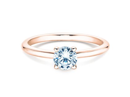 Verlovingsring Classic 4 in 18K roségoud met diamant 0,50ct H/SI