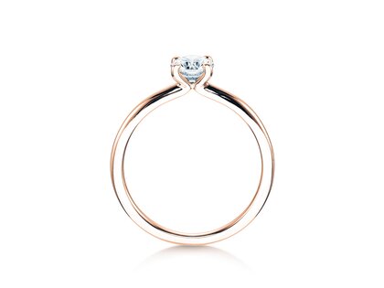 Verlovingsring Classic 4 in 18K roségoud met diamant 0,50ct H/SI