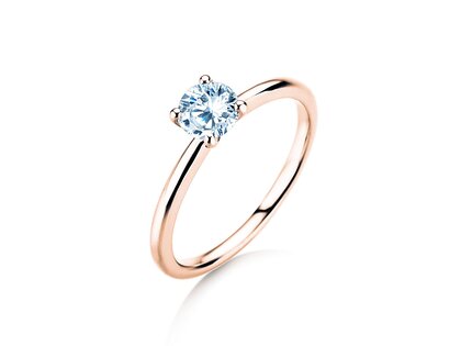 Verlovingsring Classic 4 in 18K roségoud met diamant 0,50ct H/SI
