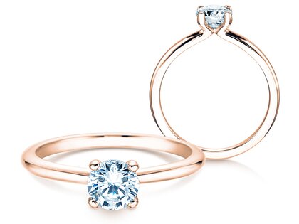 Verlovingsring Classic 4 in 18K roségoud met diamant 0,60ct H/SI