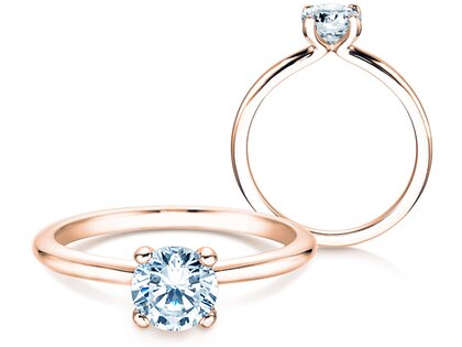 Verlovingsring Classic 4 in 18K roségoud met diamant 0,75ct G/IF