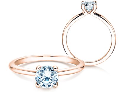 Verlovingsring Classic 4 in 14K roségoud met diamant 0,75ct G/SI