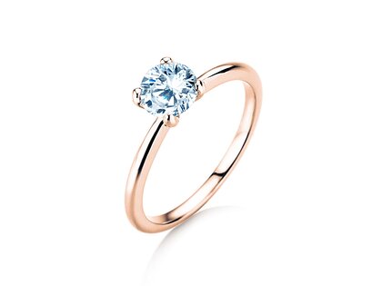 Verlovingsring Classic 4 in 18K roségoud met diamant 0,75ct G/IF