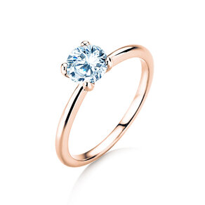 Verlovingsring Classic 4 in 18K roségoud met diamant 0,75ct G/IF